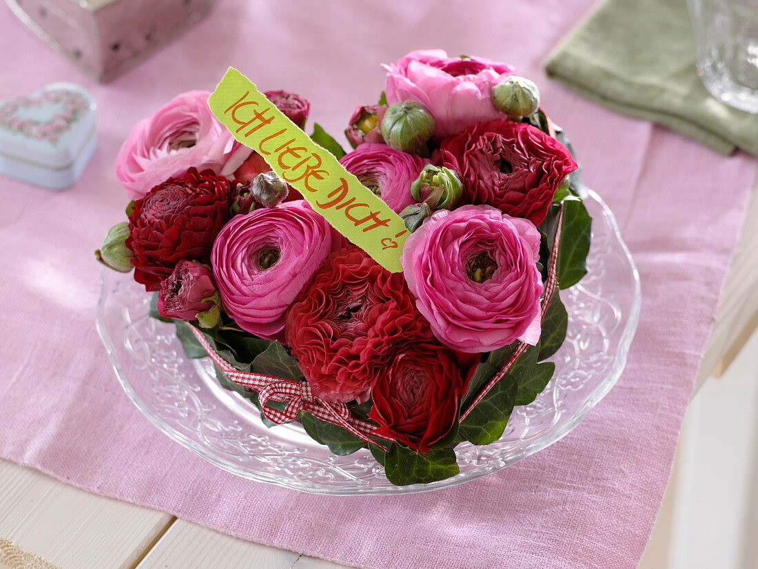 Inserted ranunculus heart