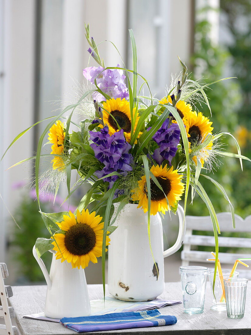 Yellow-violet summer bouquet