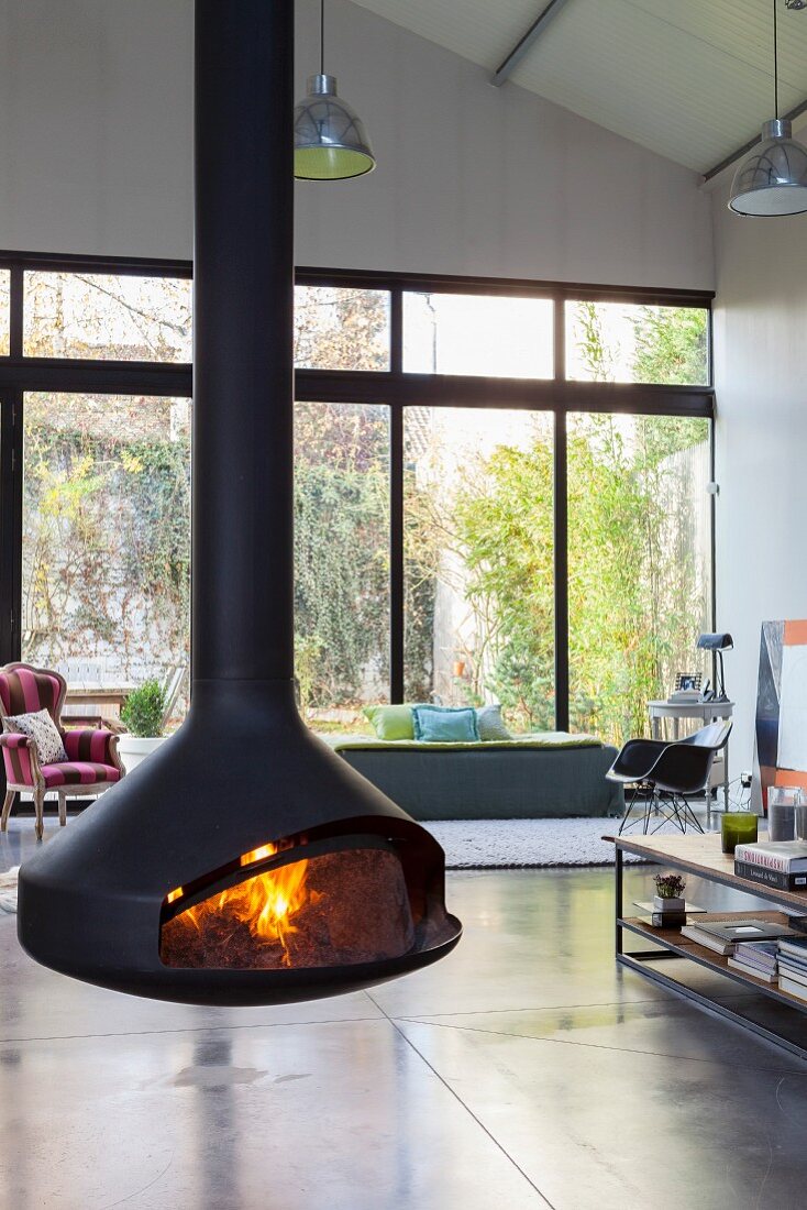 Unique Suspended Wood Stove with Best Design