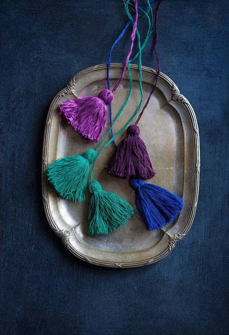 Hand-made tassels in various colours