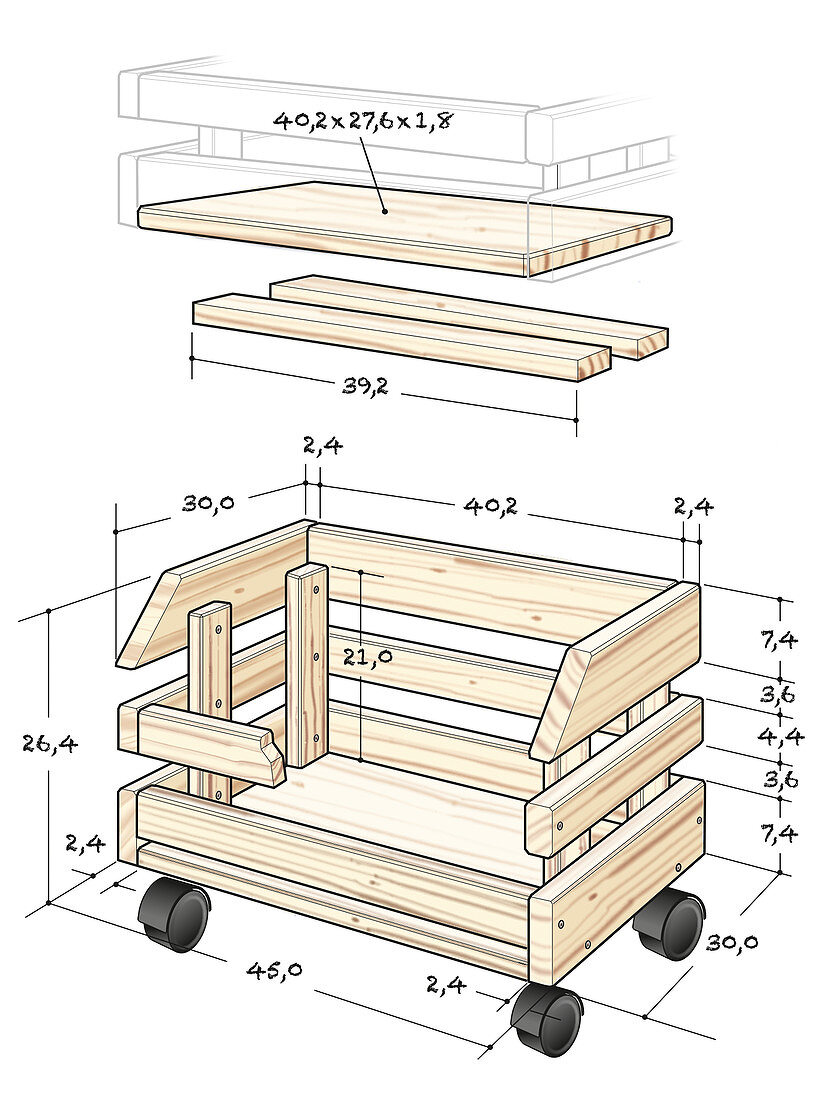 Instructions for making stacking storage crate