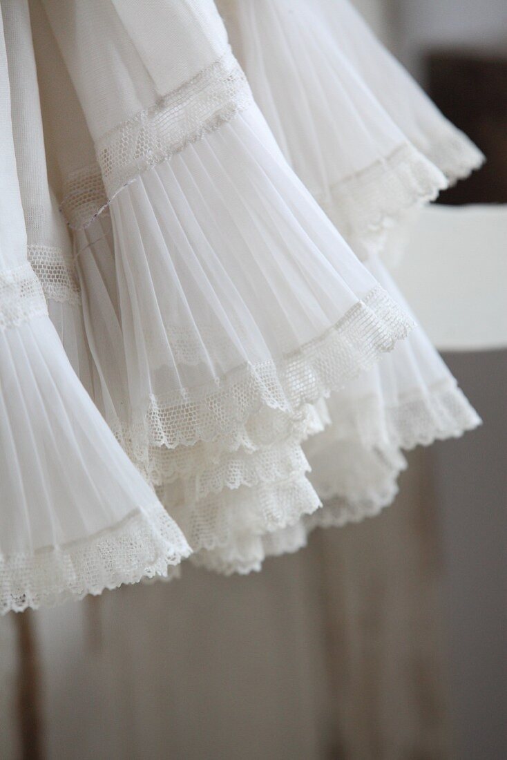 Detail of ruffles and lace