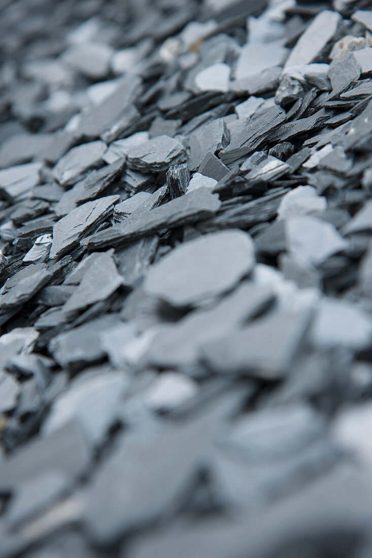 Close-up of slate gravel