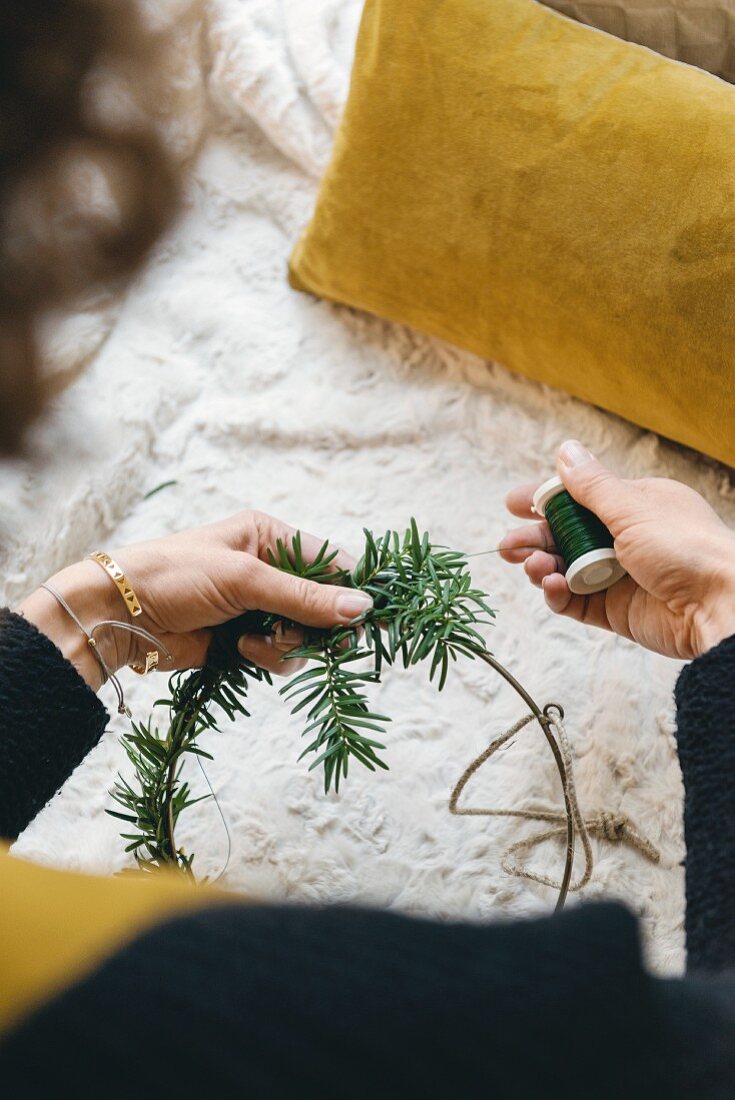 Weihnachtstraumfänger basteln