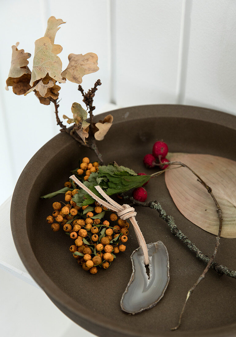Autumn finds in a bowl