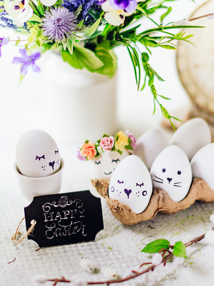 Ostereier im Eierkarton