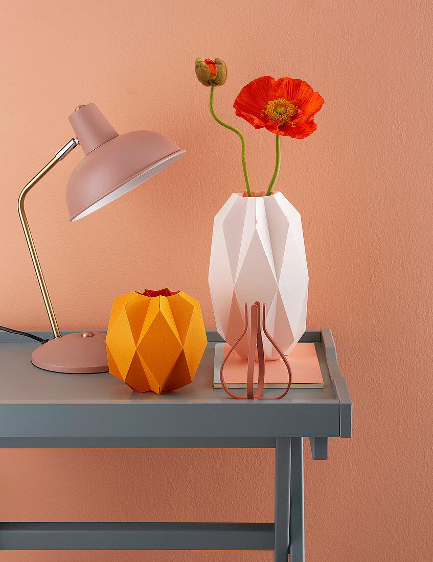 DIY origami vases