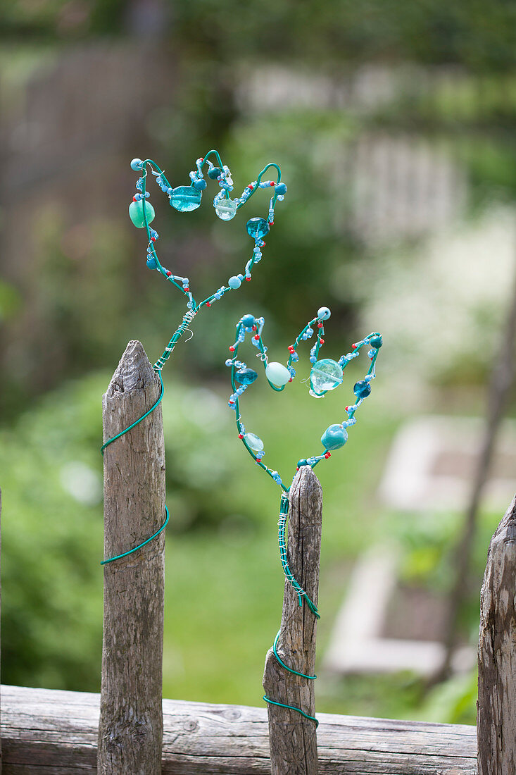Handmade wire and bead tulips decorations