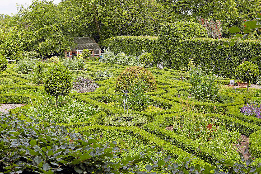 View of knot garden in Ireland