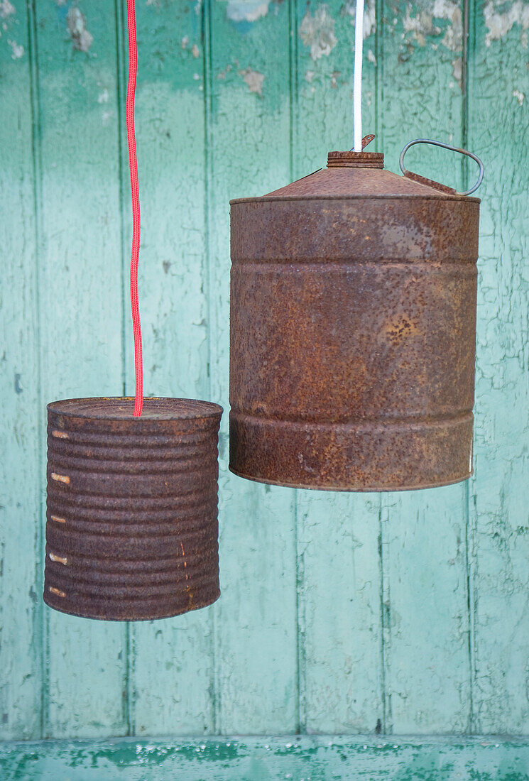 Upcycling von alten Blechdosen, Lampen