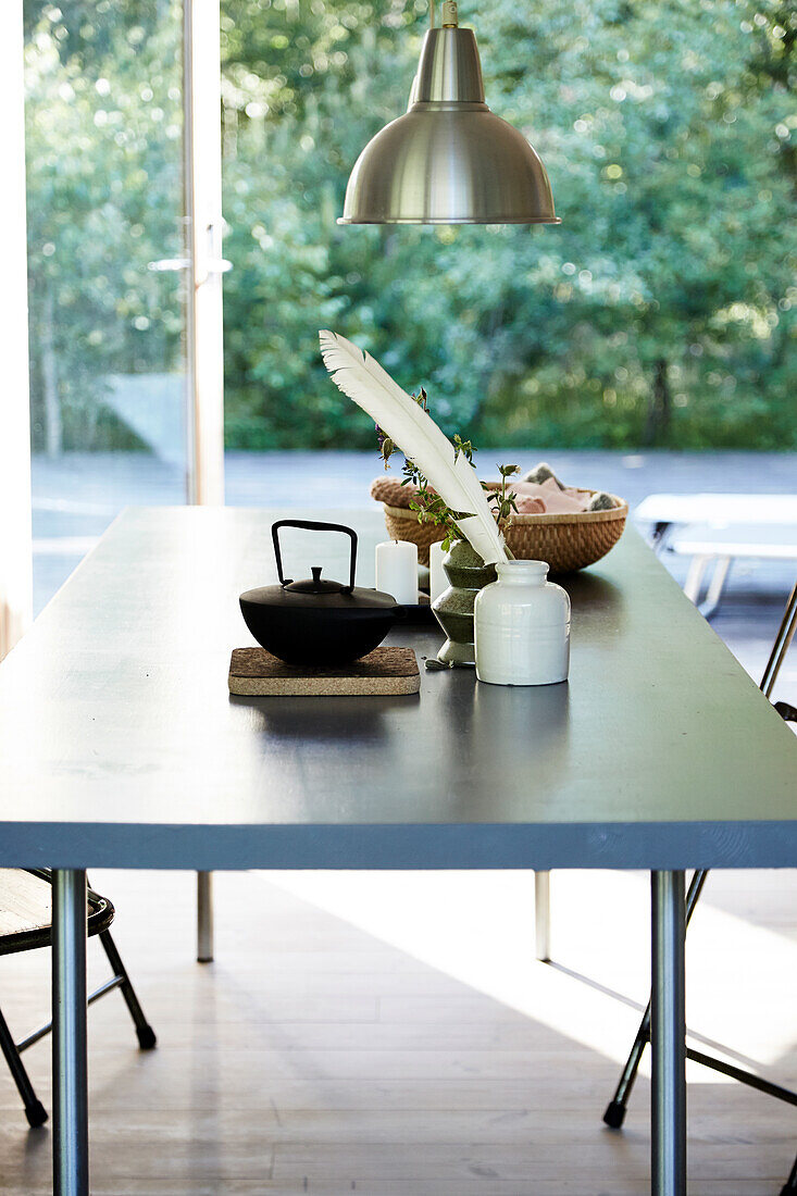 Dining area with a view of the terrace