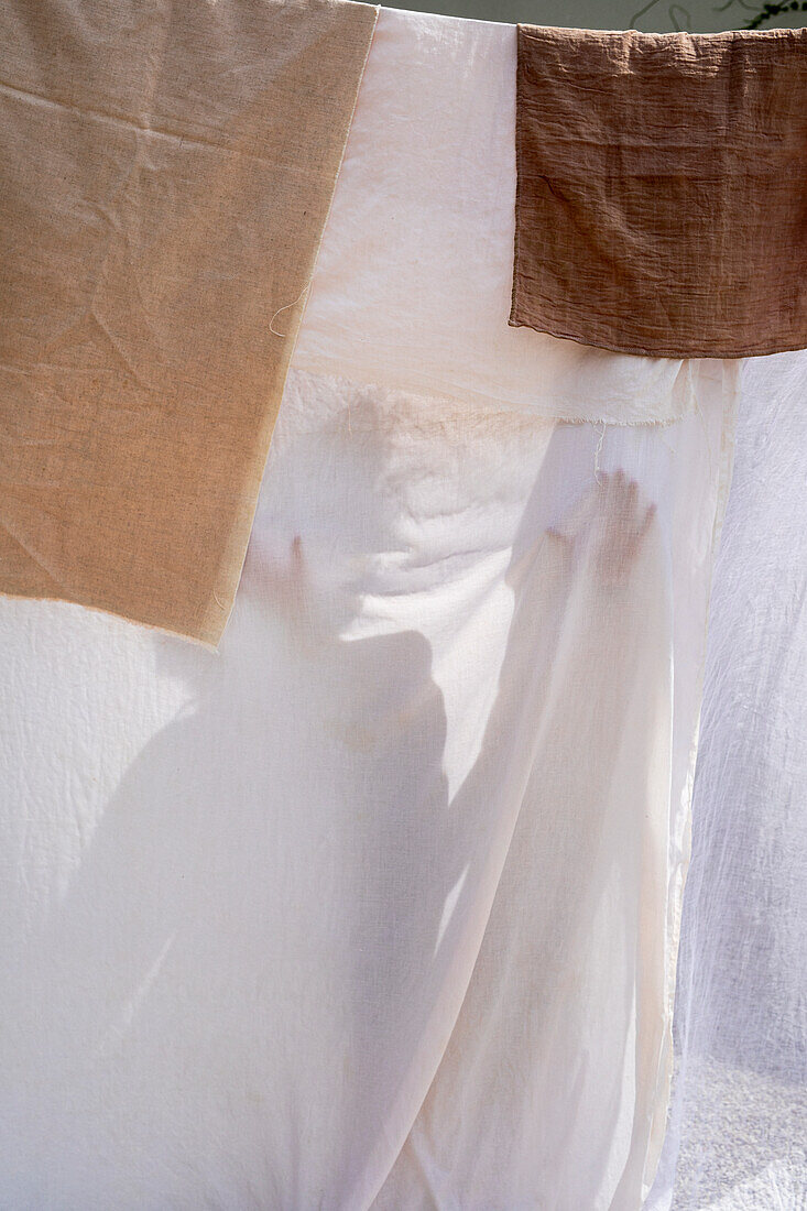 Laundry hung out to dry