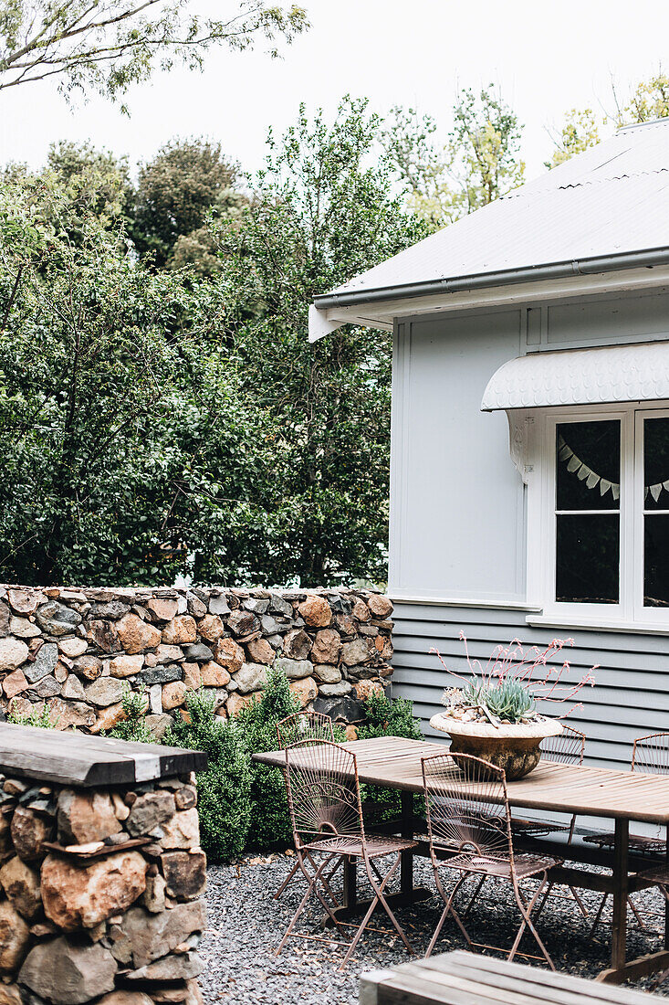 The courtyard is a charming spot to enjoy breakfast