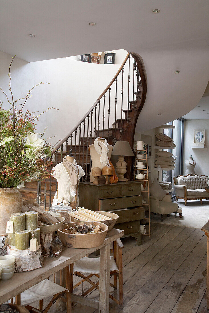 Rustic style shop with country items for sale