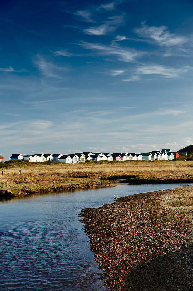 Beach houses in Dorset, UK