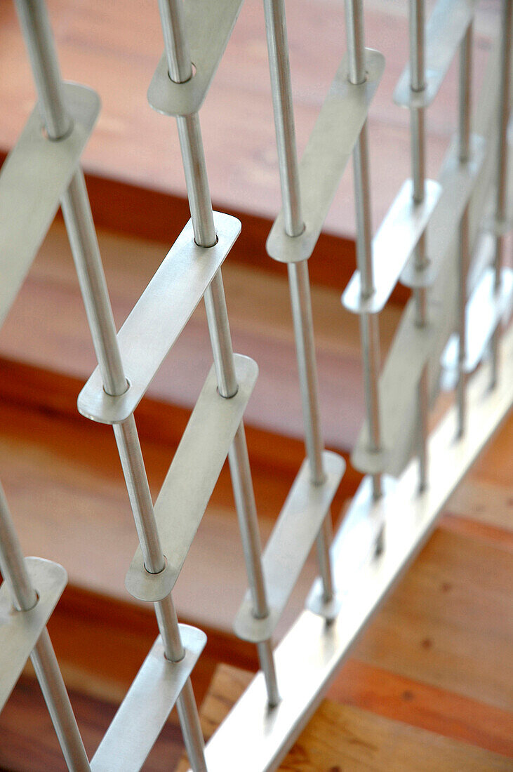 Stainless steel banister detail