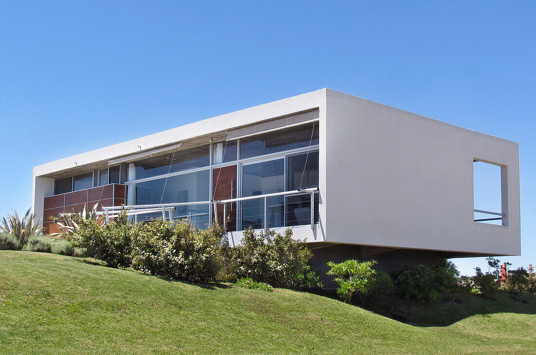 Facade of hilltop house