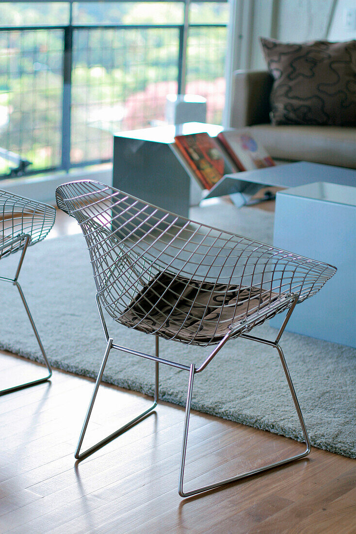 20th century designed metalwork chair
