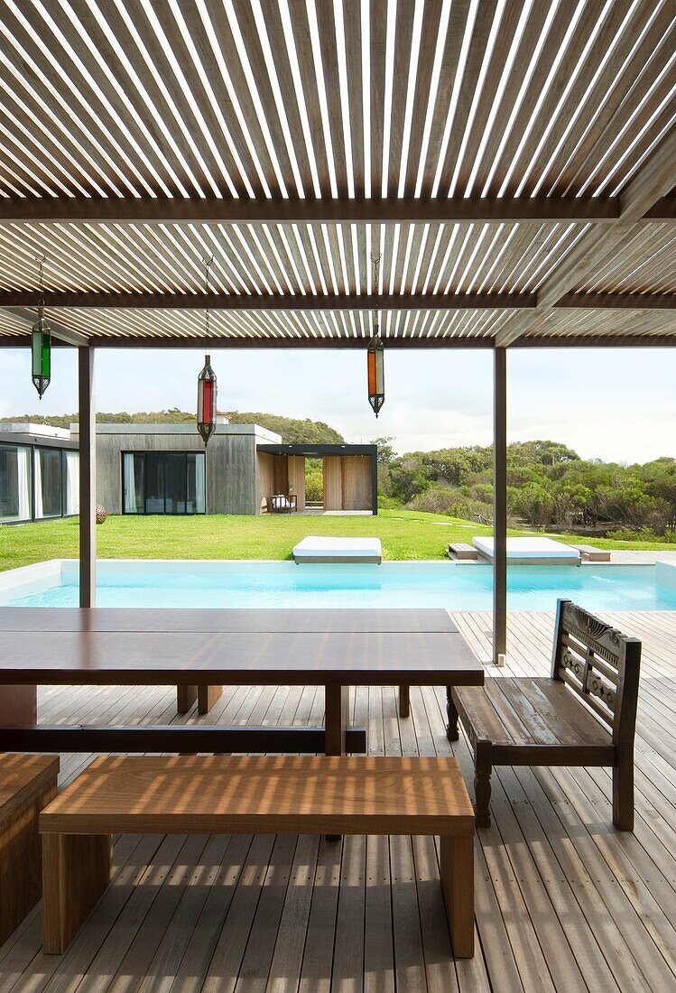 Uruguay, porch and swimming pool