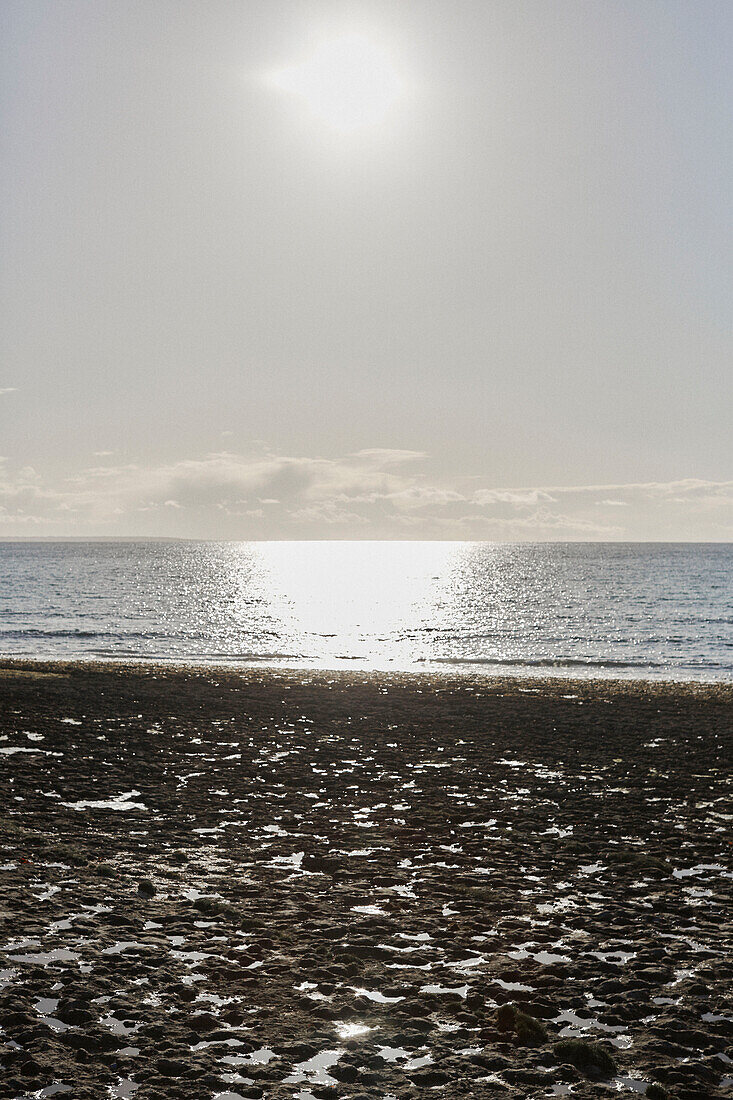 Sunlight on water surface in coastal County Sligo in Connacht, Ireland