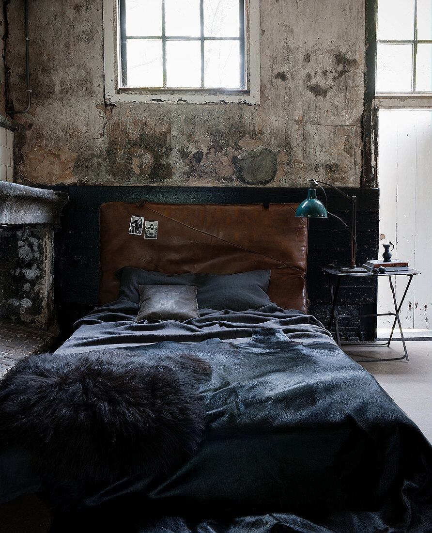 Industrial-style bedroom