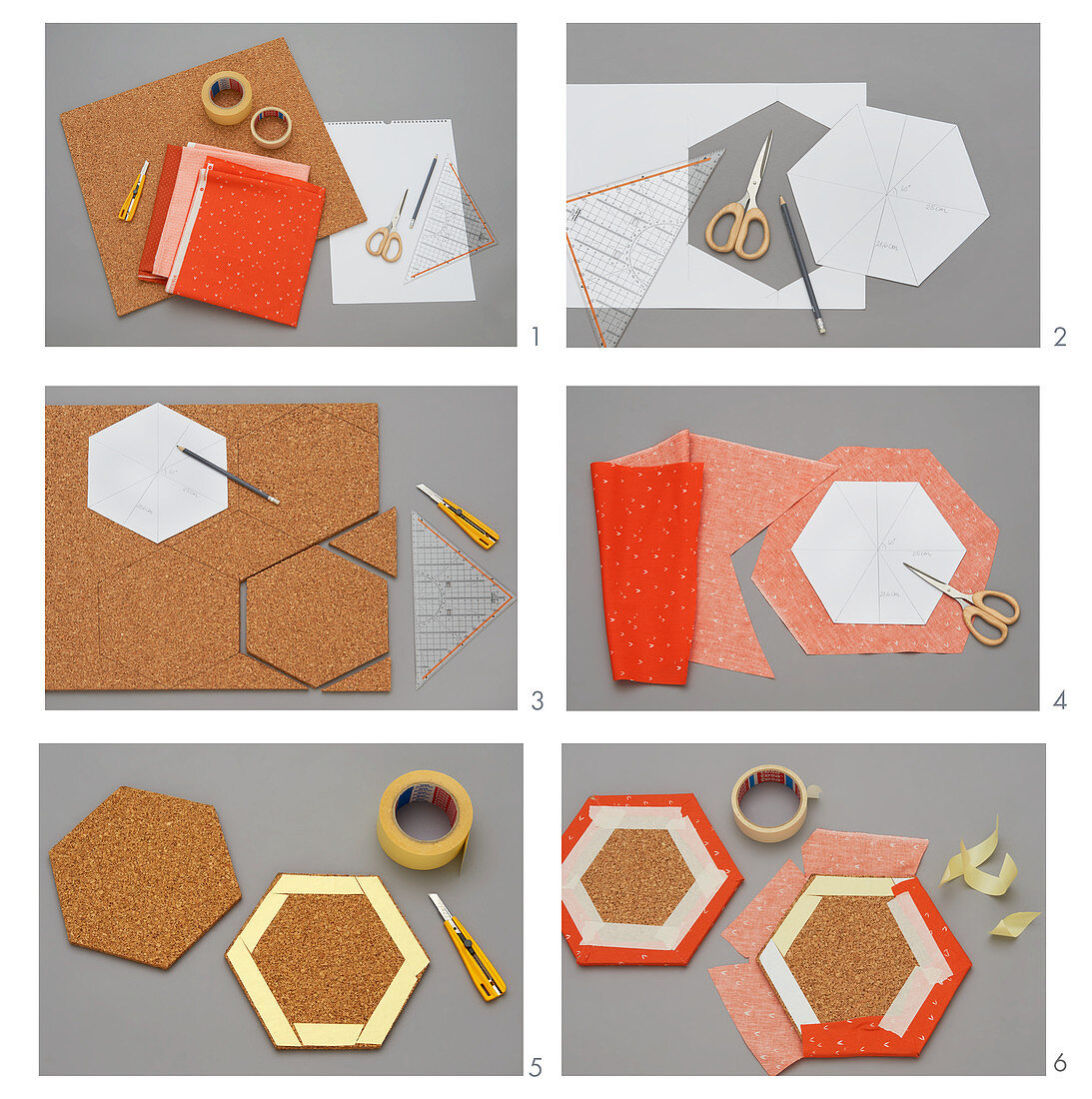 Pinnwand aus Hexagon-Platten herstellen