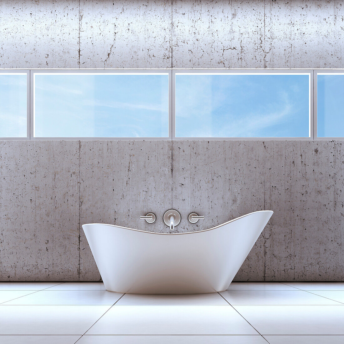 3D-Illustration einer Badewanne