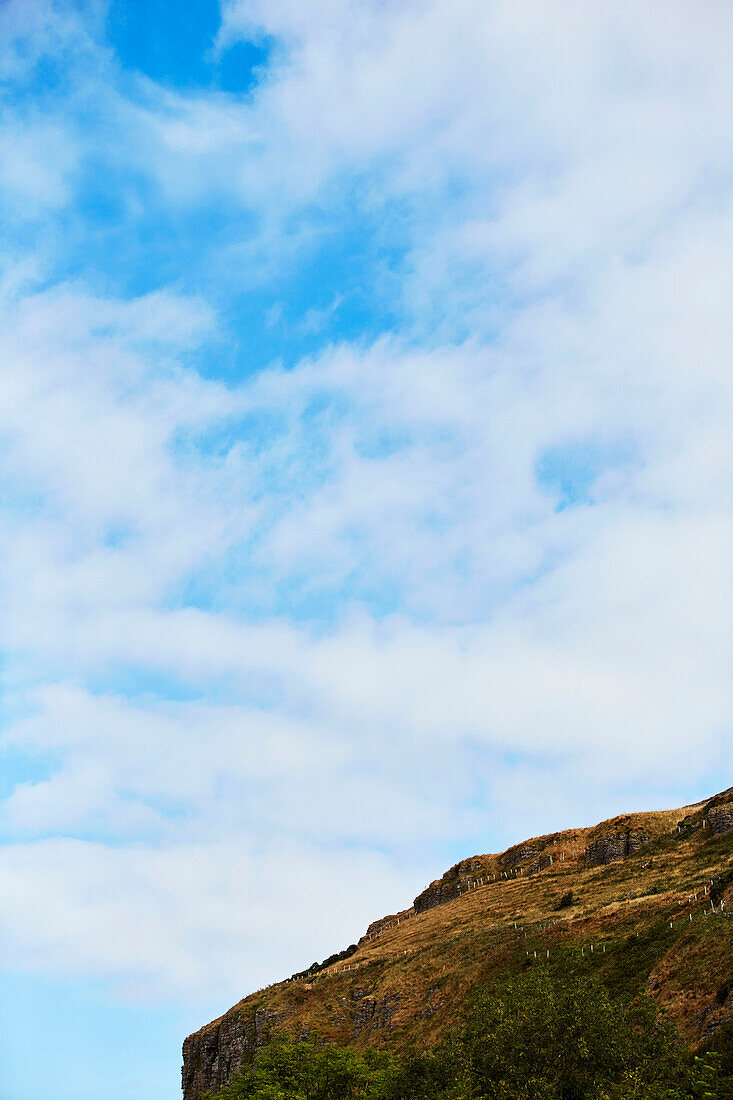 Remote cliff and sky near Lough Gill in Sligo, Ireland