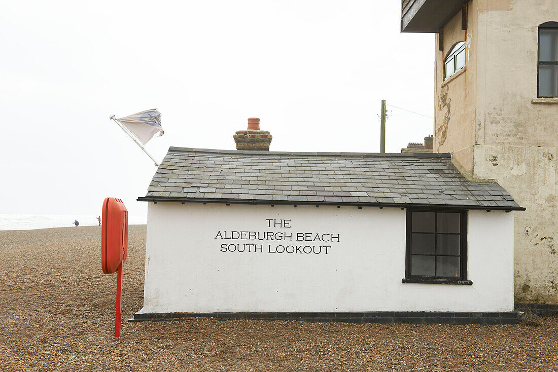 Gefliestes Strandhaus Aldeburgh, Suffolk England UK