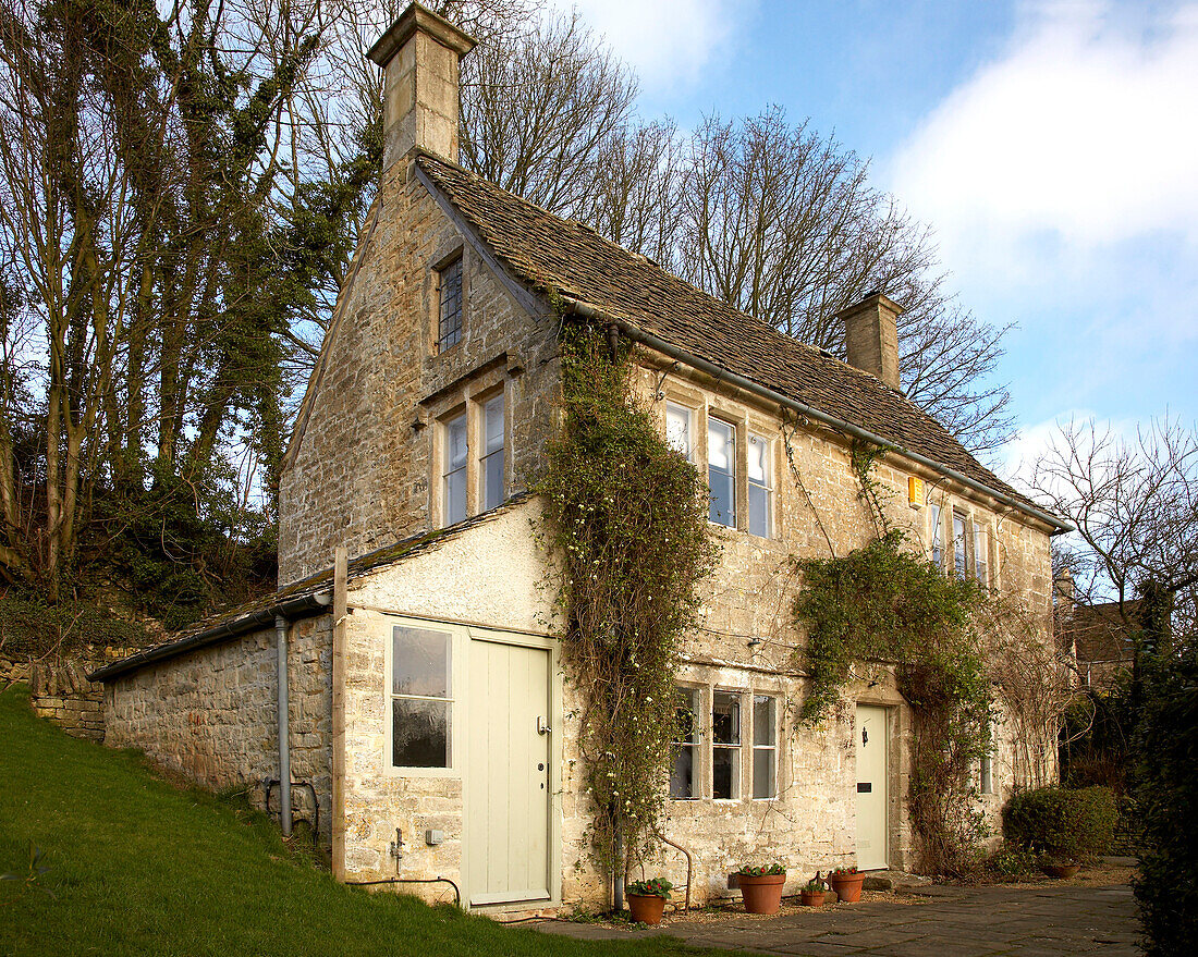 Facade of old fashioned house