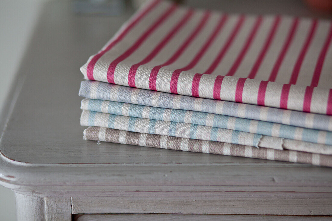 Striped fabric samples, UK