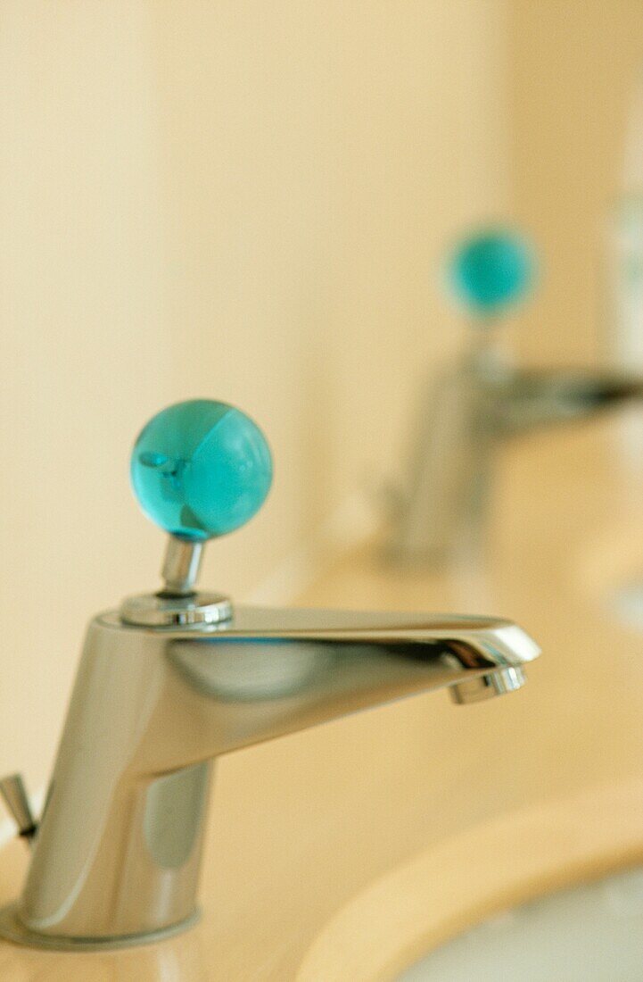 Taps with blue lever