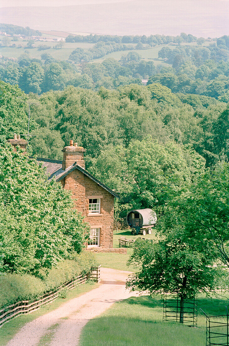 Farmhouse in countryside