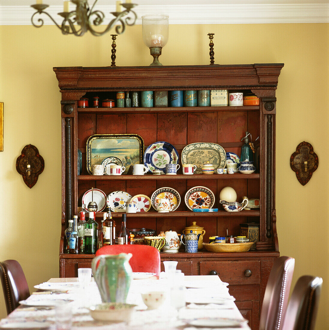 Crockery on dining room table