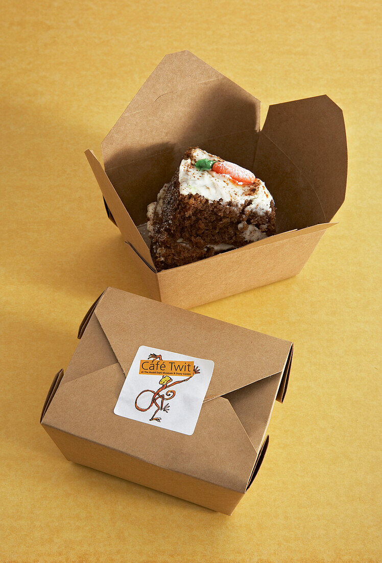 Cakes in take out containers
