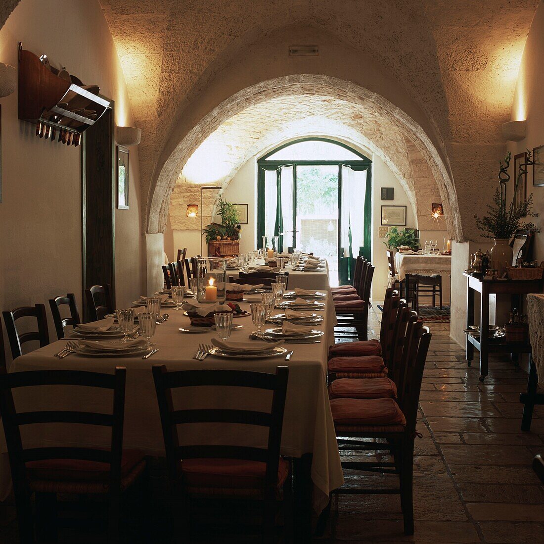 Interior of luxury restaurant