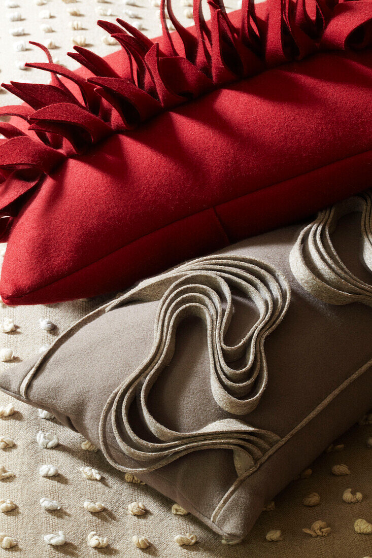 Detail of textured cushions