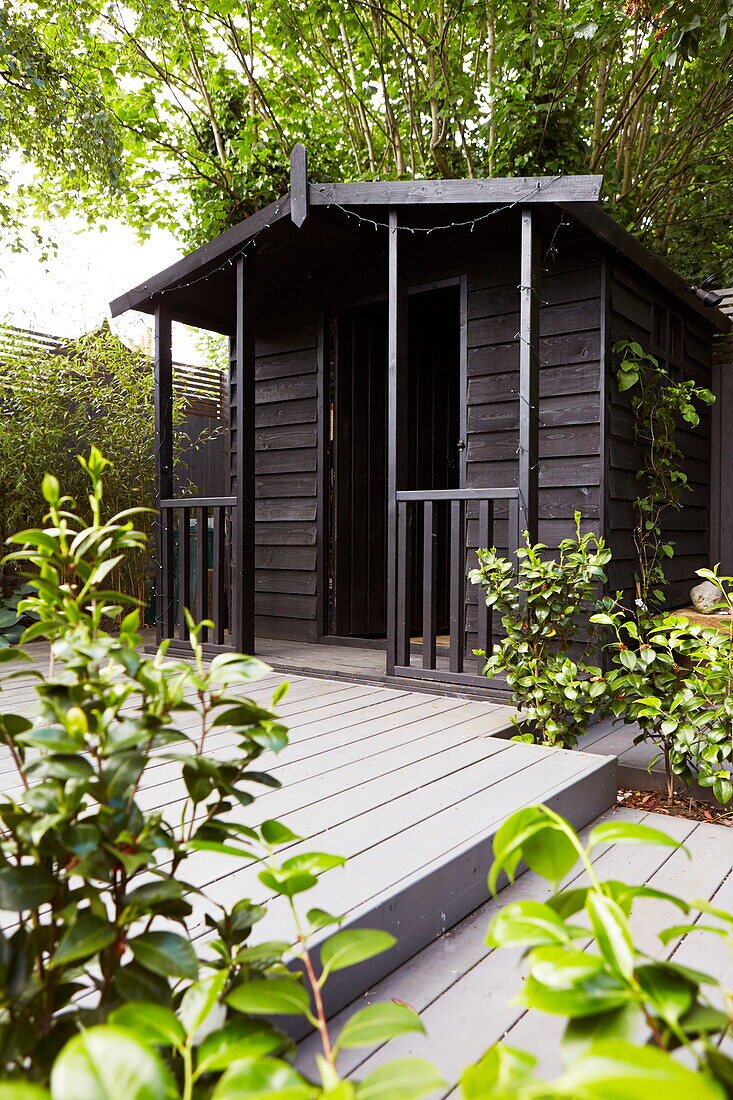 Garden shed of London townhouse, England, UK