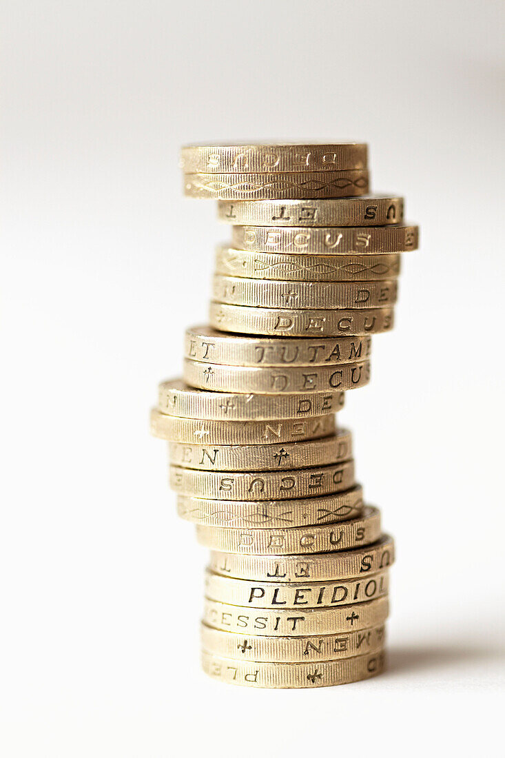 Stack of pound coins