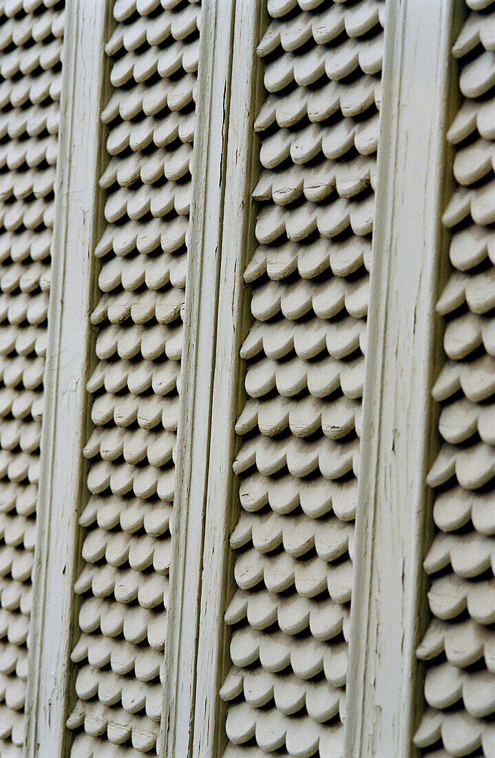 Decorative wooden shutters