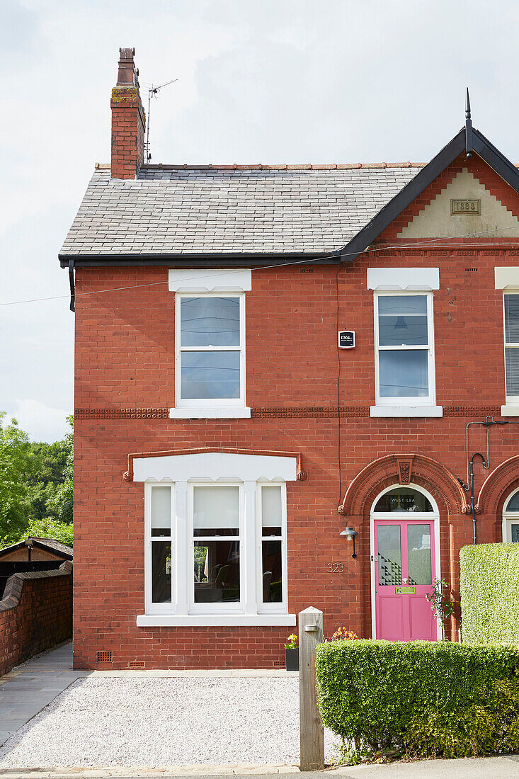 Modernised Victorian two-storey semi-detached Lancashire home England  UK