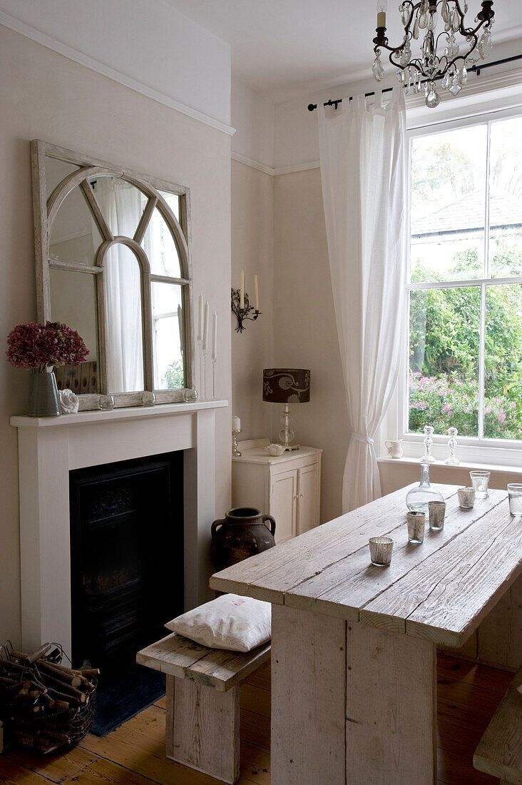 Wooden dining room table