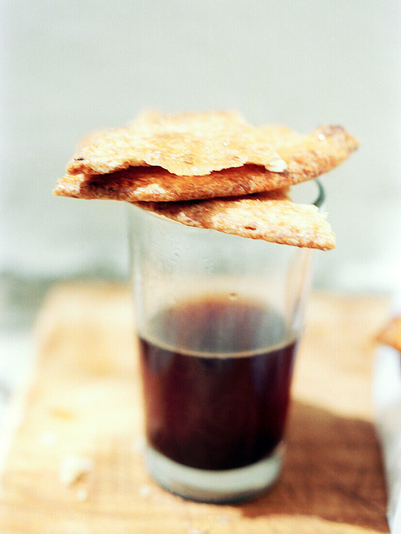 Espresso glass and biscuits Spain