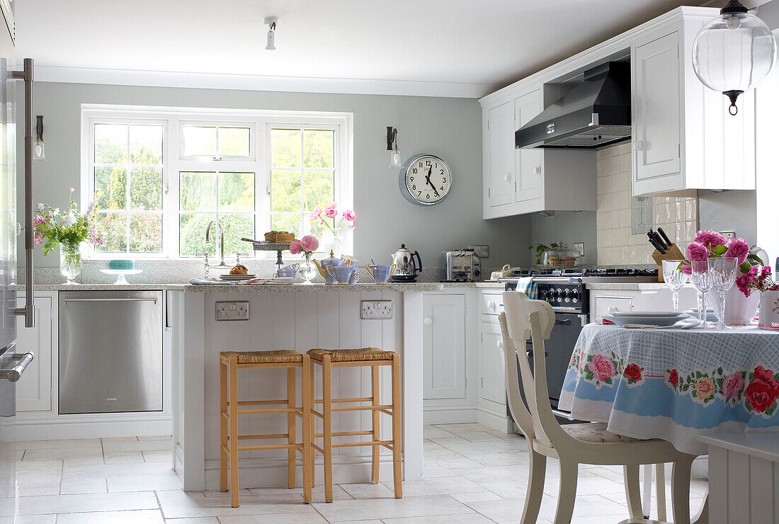 Stainless steel appliances in Kent country kitchen UK