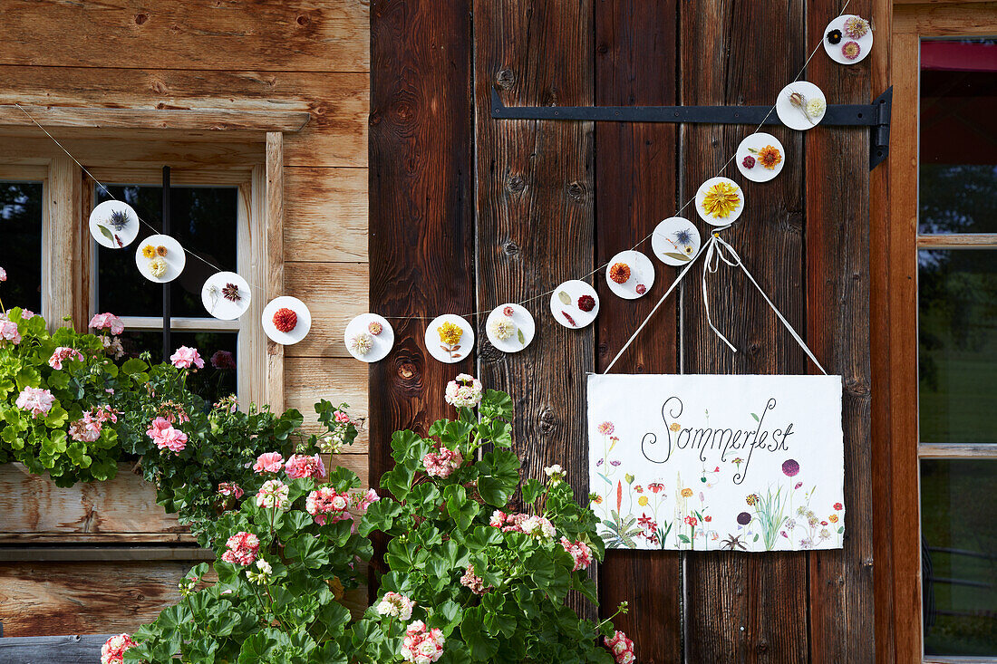 DIY garland with dried flowers