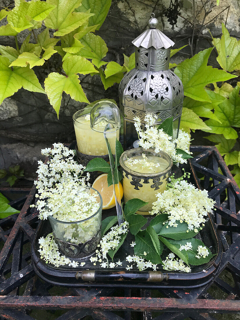 Elderflower and courgette punch