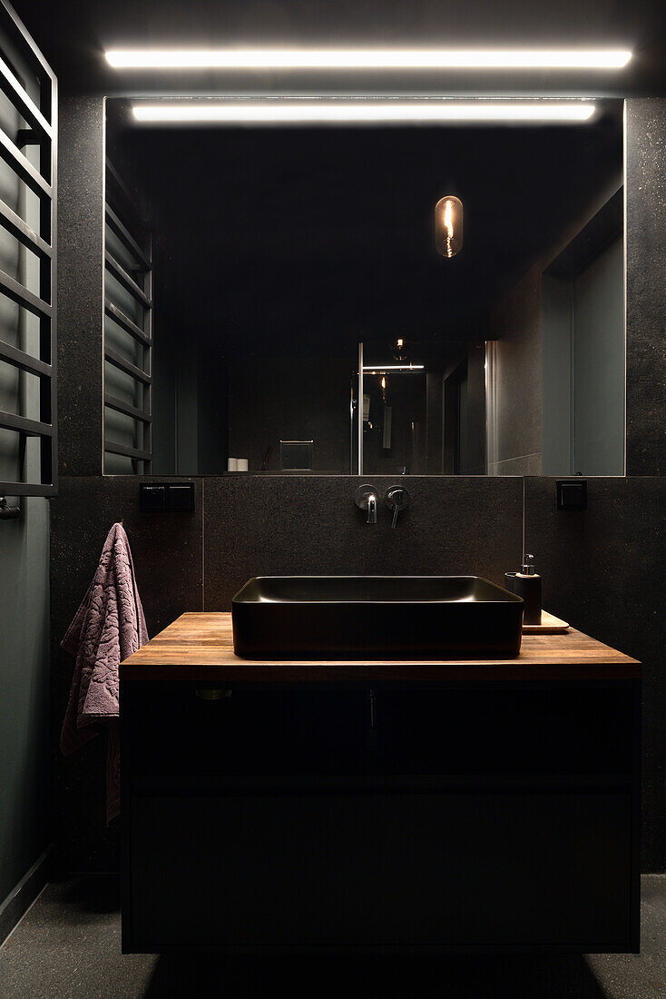 Modern bathroom in black