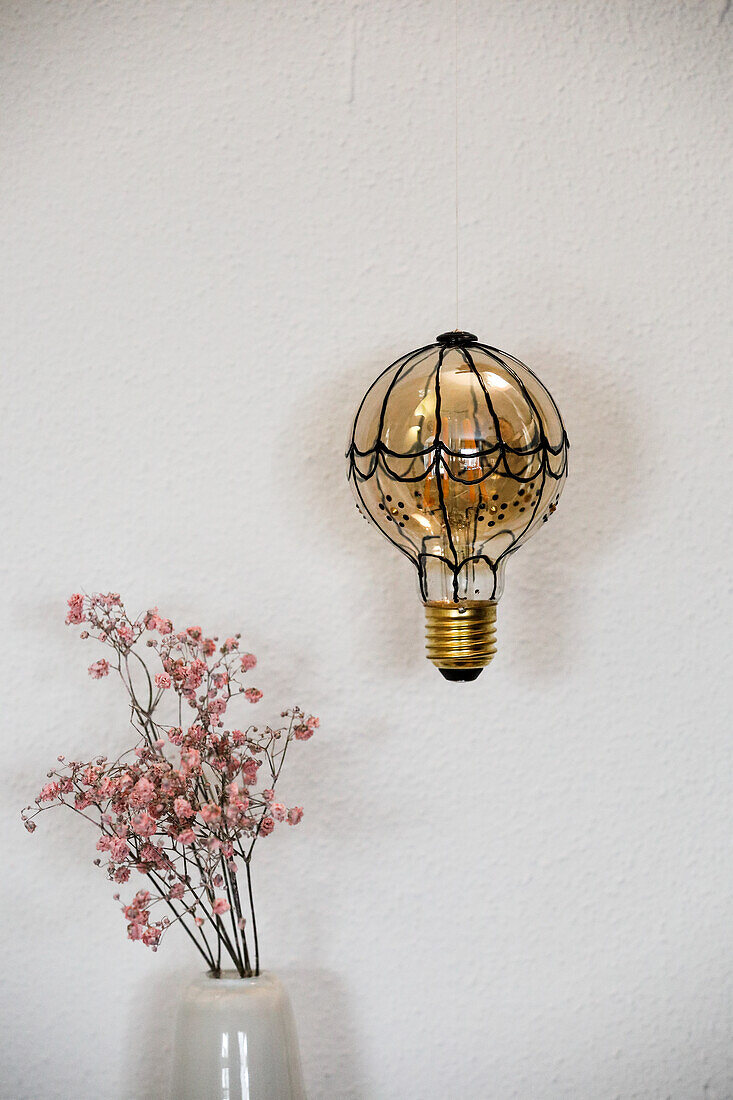 Decorative balloons made from old light bulbs