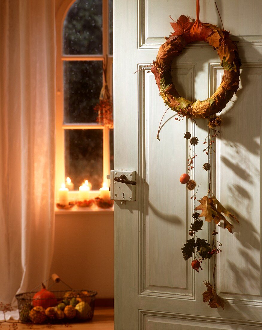 Autumnal door wreath