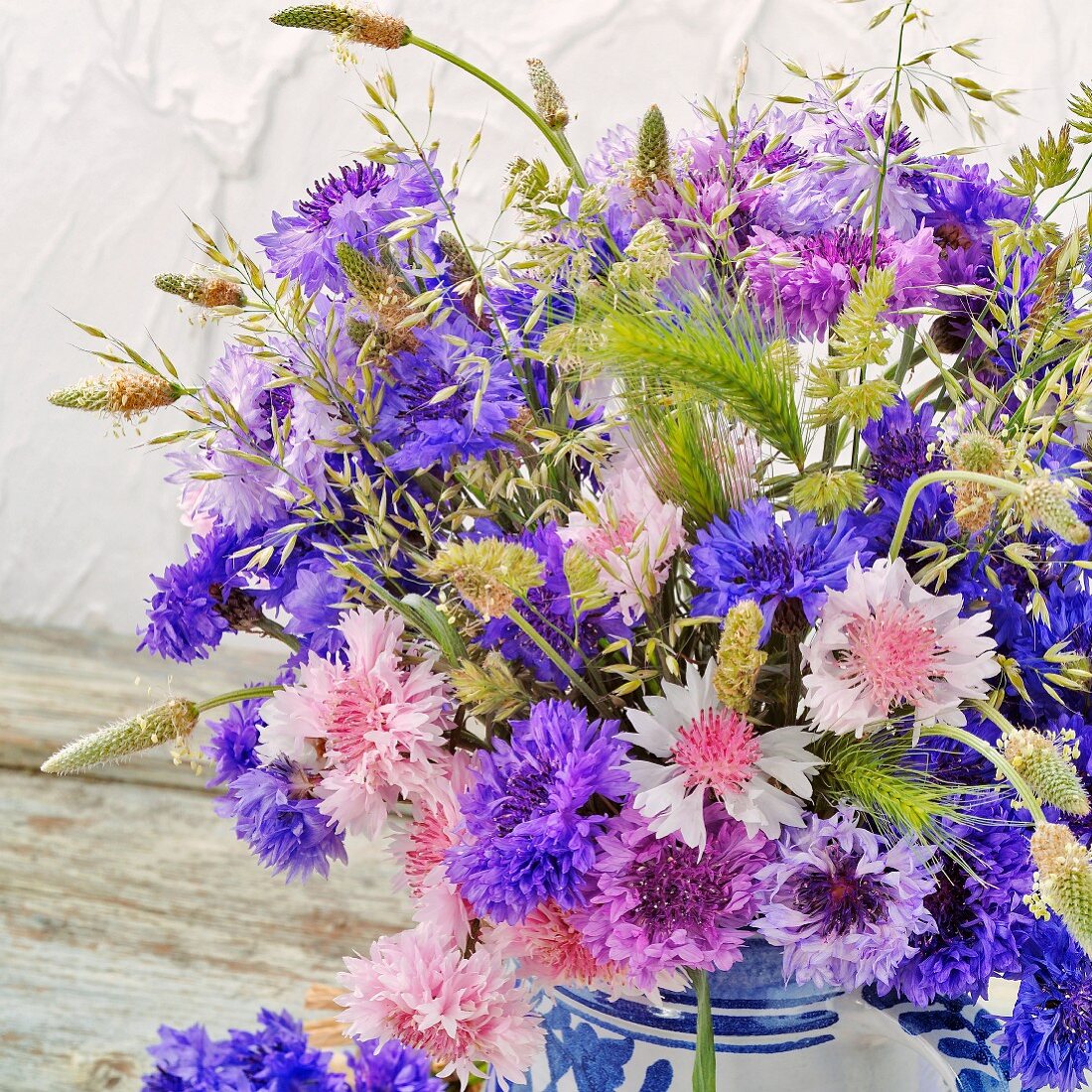 Bouquet with cornflowers